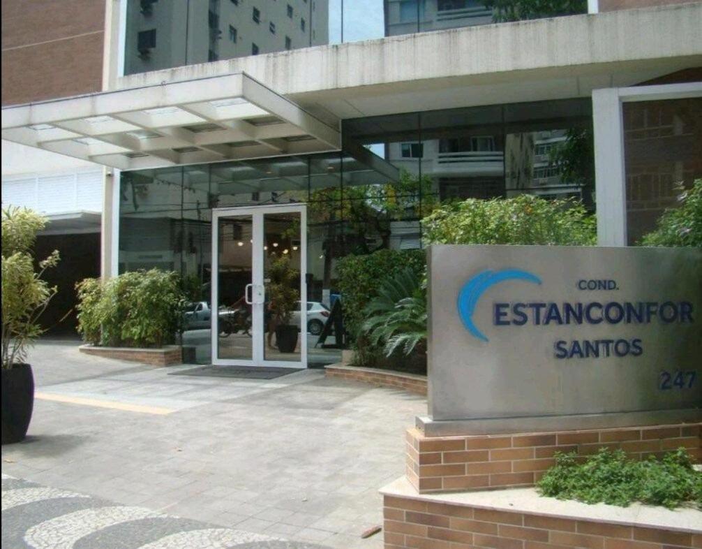 Estanconfor Praia Santos Ac Garagem Sacada Fechada Exterior foto